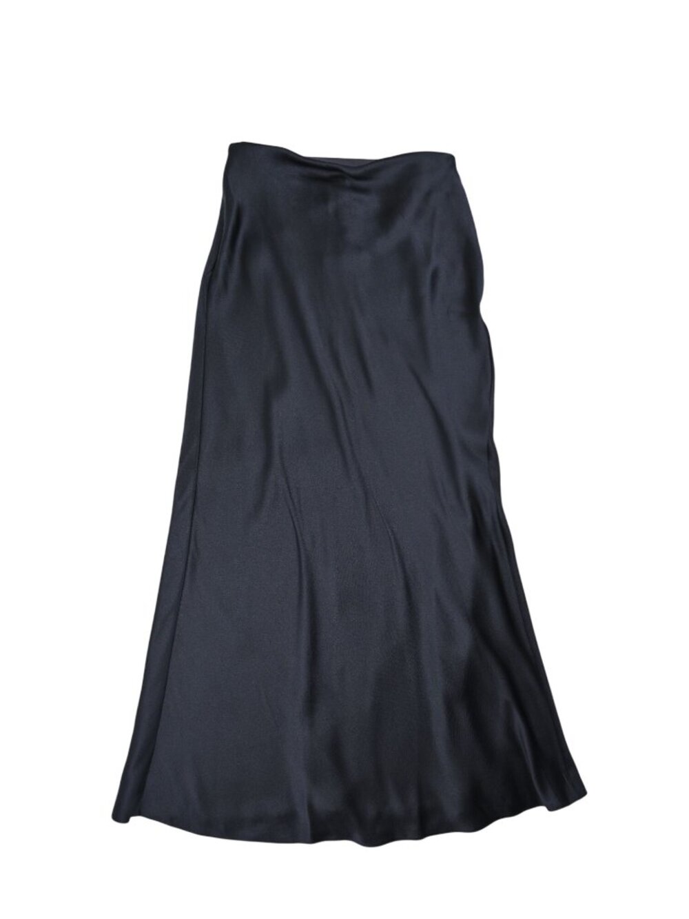 Lilysilk Double-Faced Silk Charmeuse Skirt in Midnight Blue